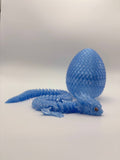 Transparent Articulated Dragon and Egg Set
